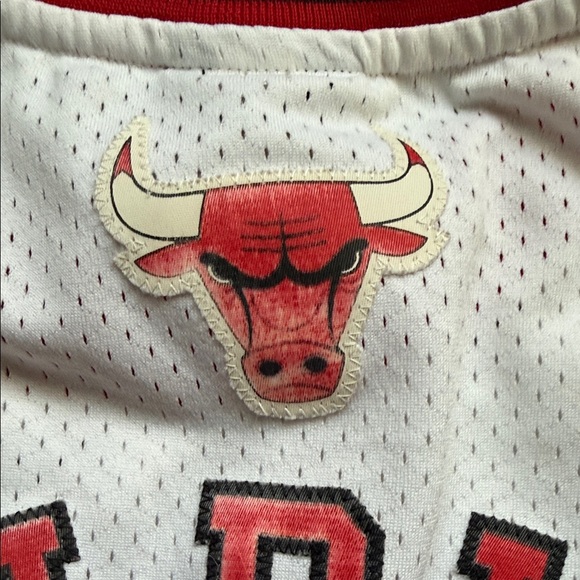 Adidas Bulls White and Red Kirk Hinrich Jersey - Picture 5 of 5